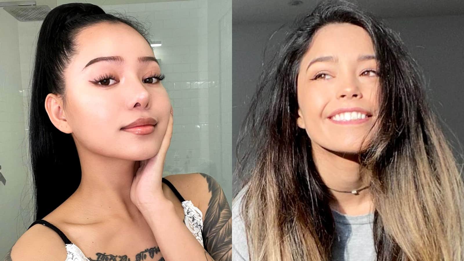 Bella Poarch and Valkyrae in Instagram images
