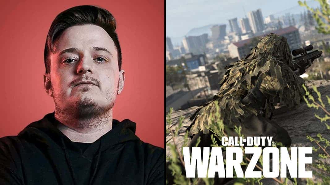 Tommey and a Warzone player using a sniper