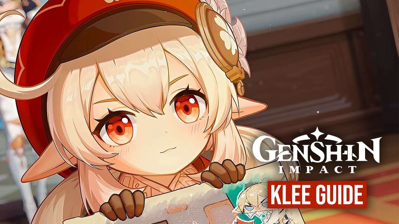 Klee holding up picture in genshin Impact