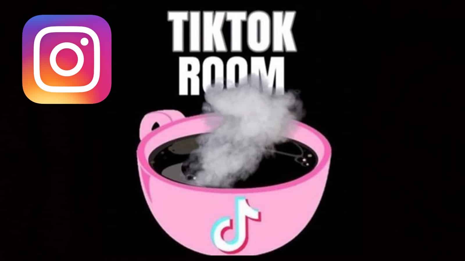 The Instagram logo next to the TikTok logo
