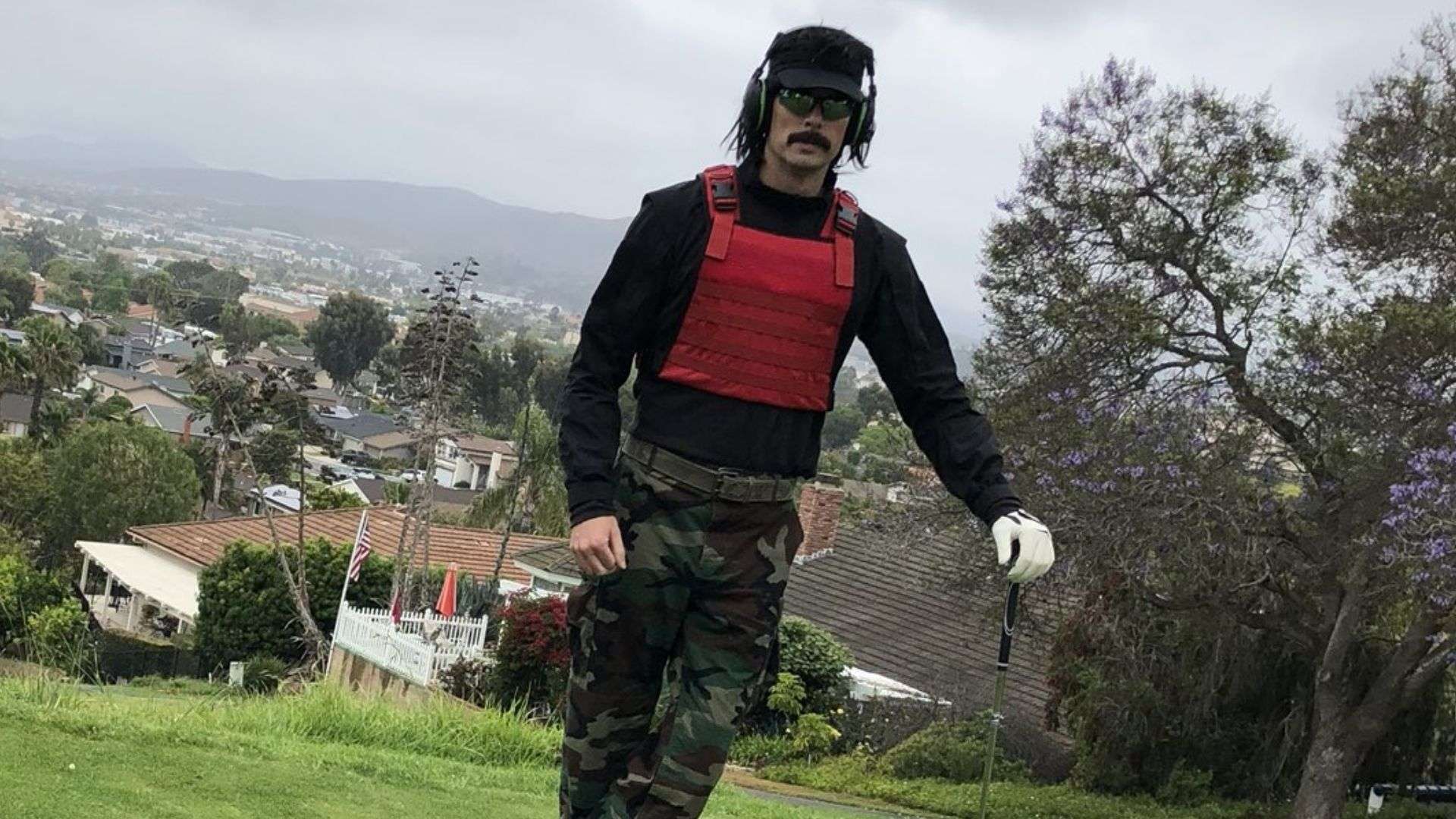 Dr Disrespect playing golf
