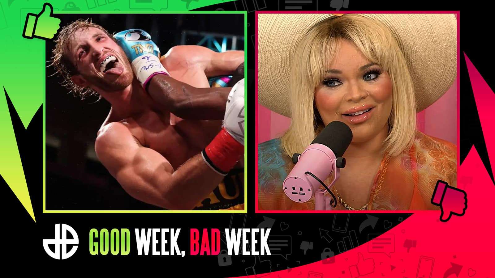 Logan Paul and Trisha Paytas in Good Week, Bad Week template