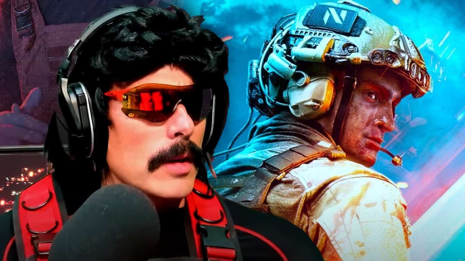 Dr Disrespect worried about Battlefield 2042 graphics.
