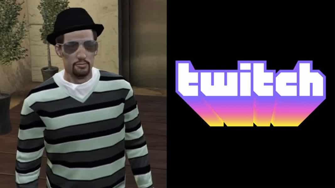 GTA RP character Guy Jones and new Twitch logo side-by-side