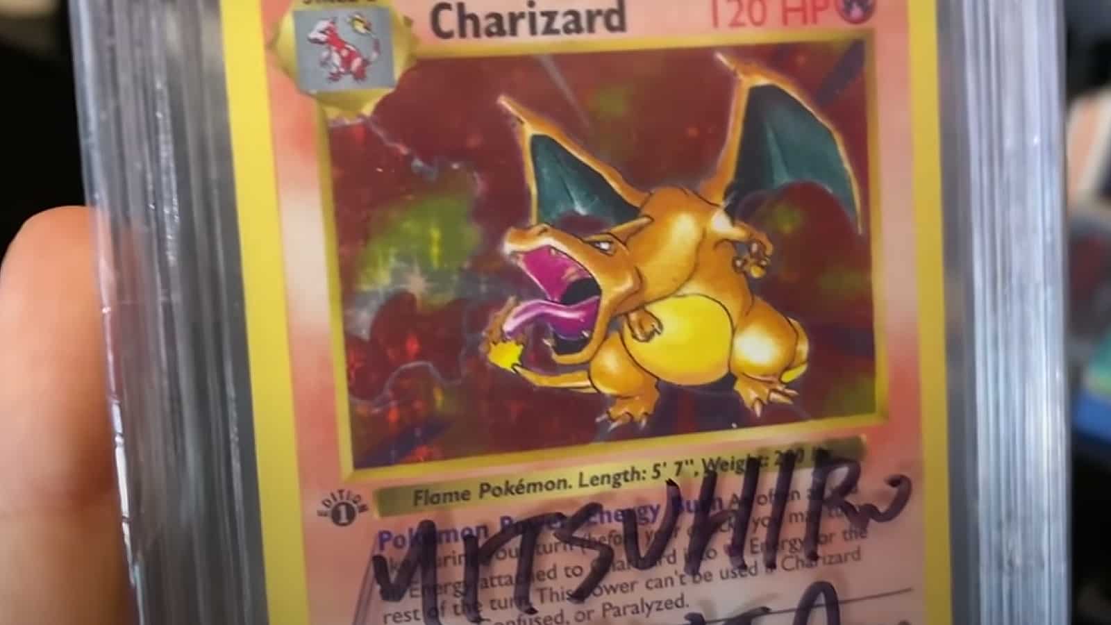 signed first edition charizard pokemon card