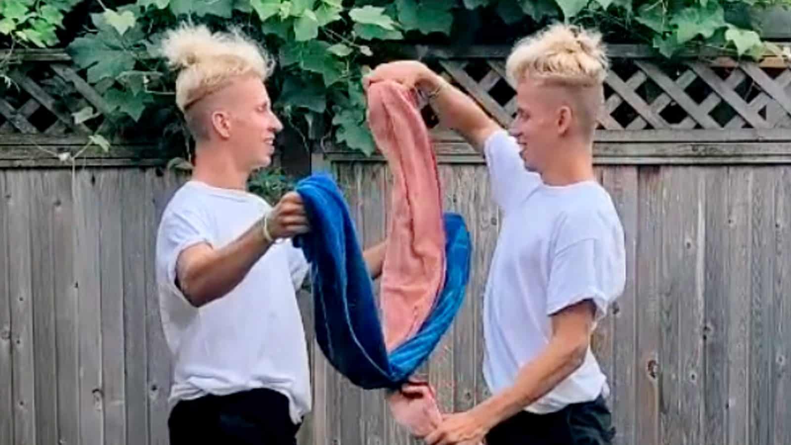 Voros Twins try the towel challenge
