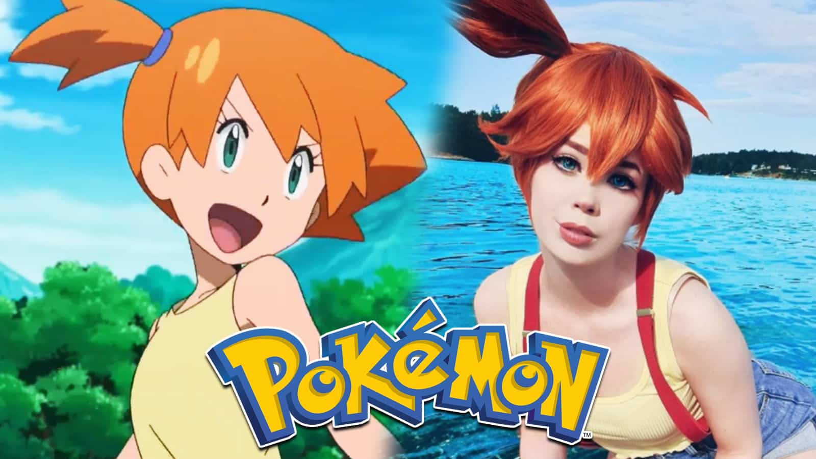 Pokemon Gym Leader Misty next to cosplayer