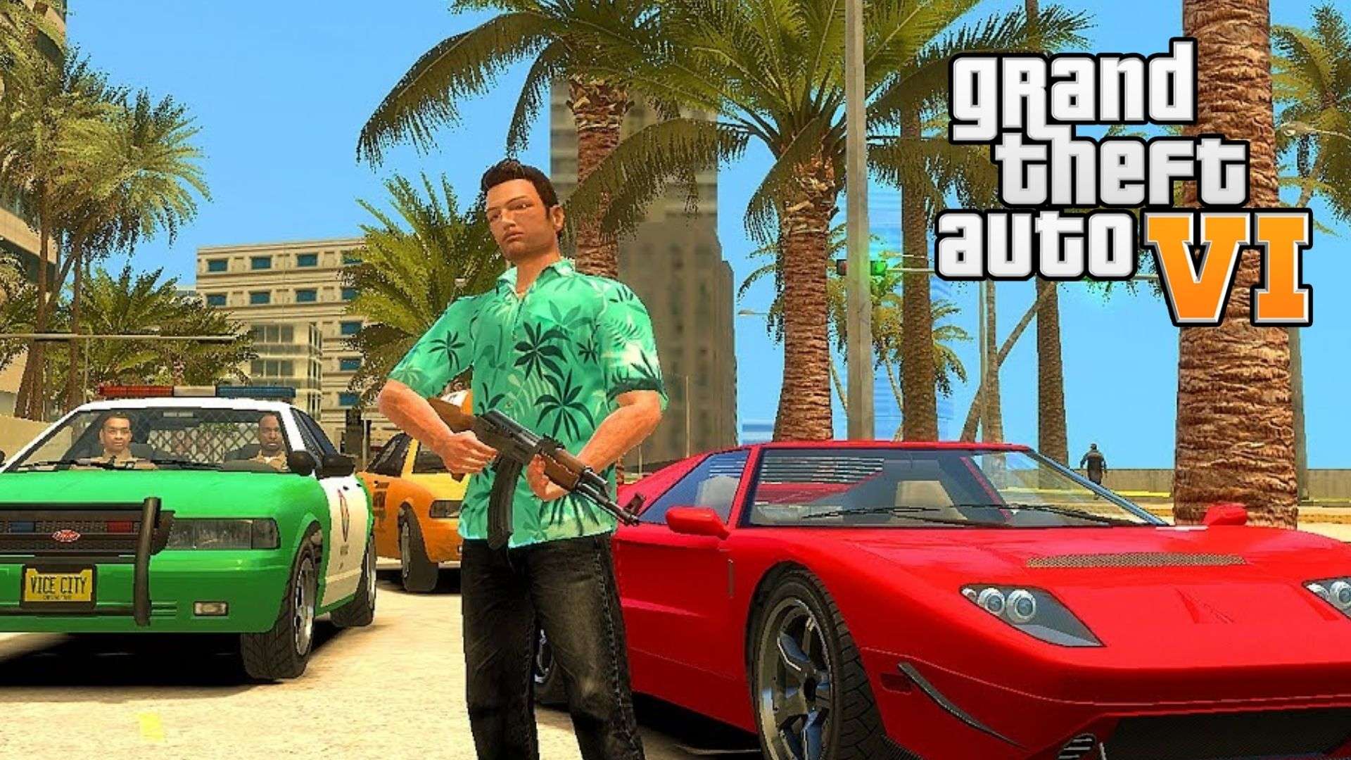 Vice City in Grand Theft Auto with updated graphics