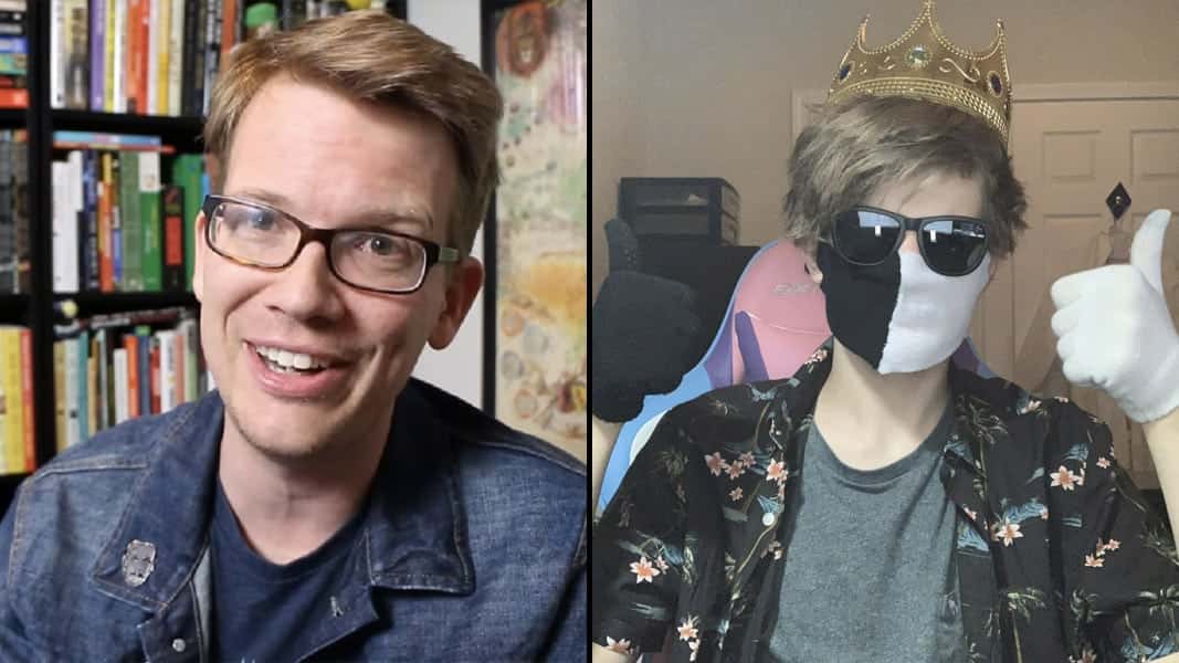 Hank Green side-by-side with Ranboo
