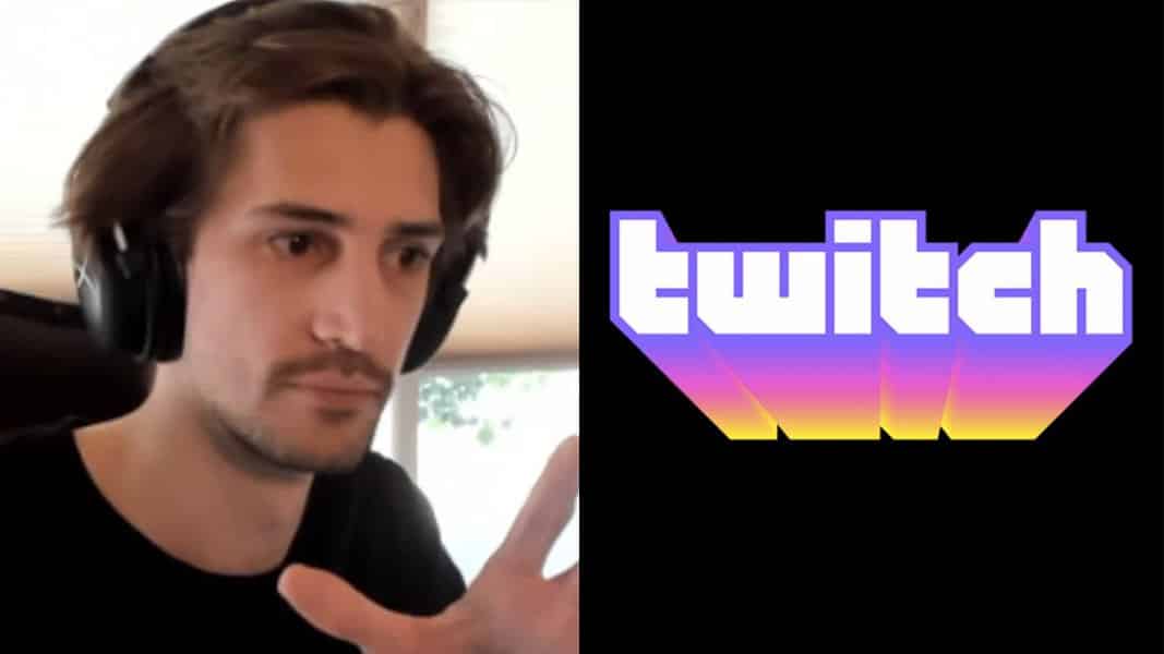 xqc and twitch logo