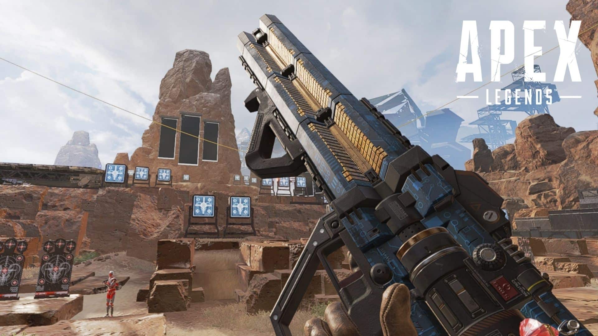 Havoc being pointed to the sky in Apex Legends