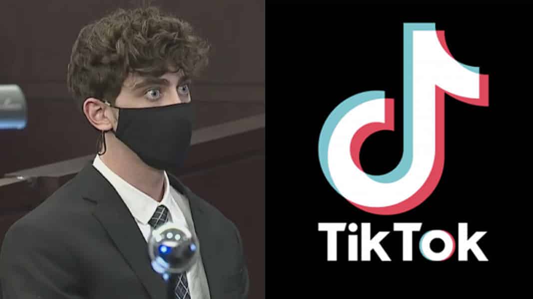 Cameron Herrin alongside TikTok logo