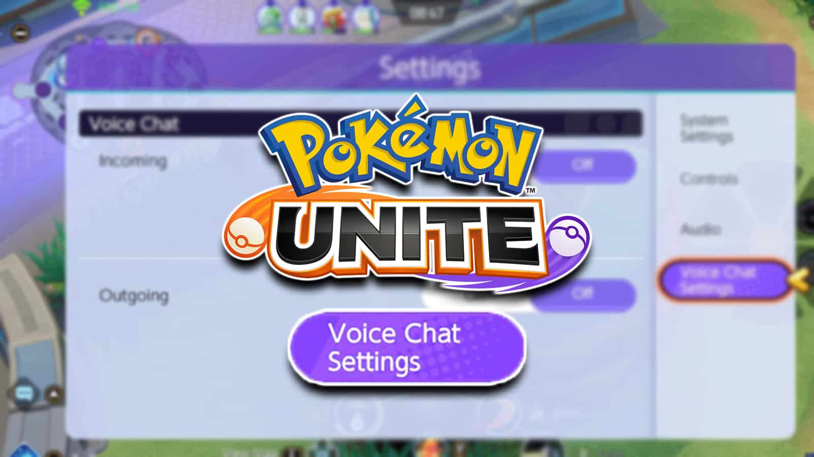 Pokemon Unite voice chat settings