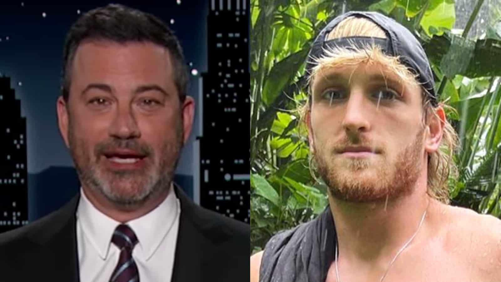 Jimmy Kimmel and Logan Paul next to each other