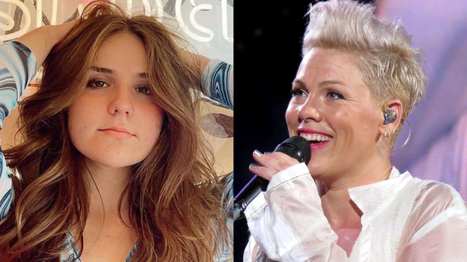 Piper Rockelle next to P!nk