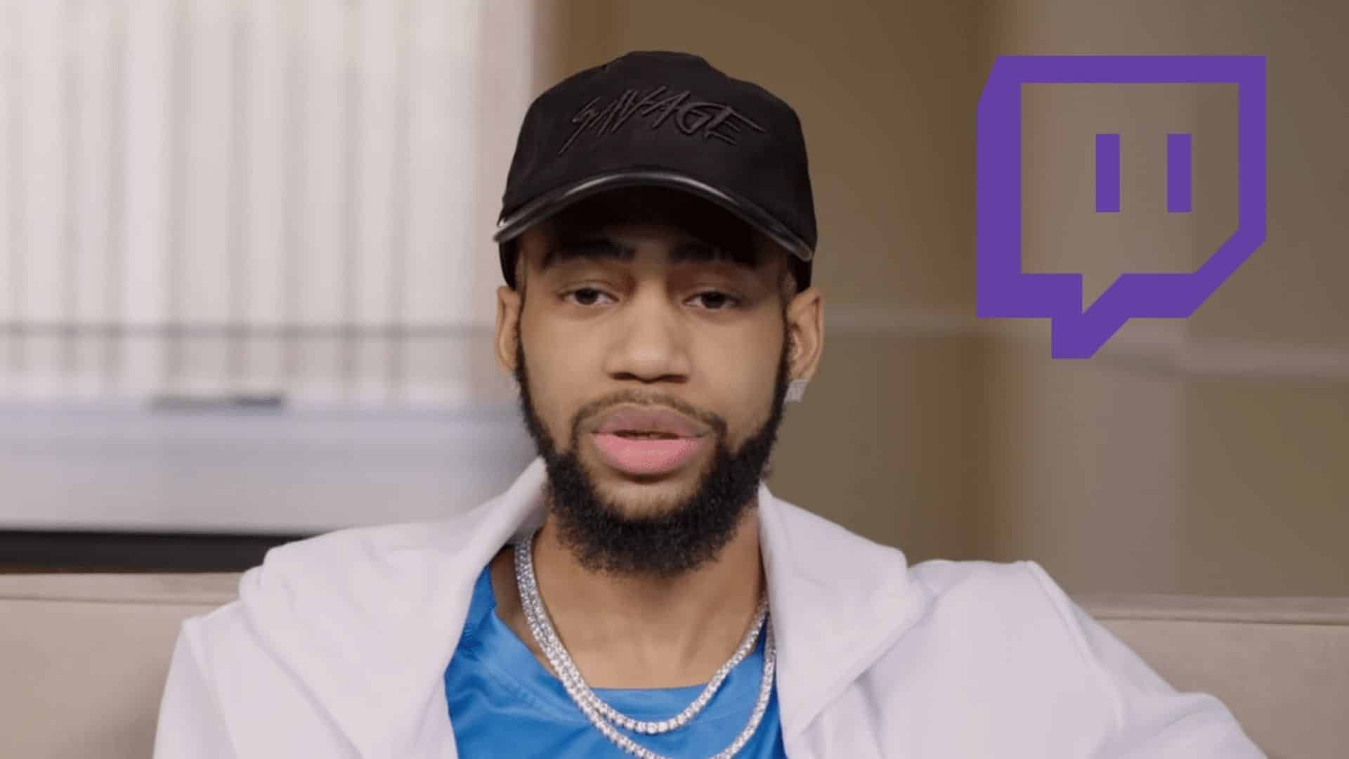 Daequan talking to camera with Twitch logo