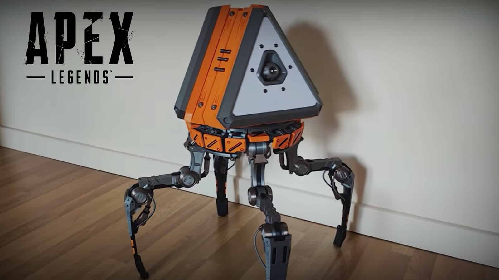 Apex Legends real-life robotic loot tick stands against white backdrop