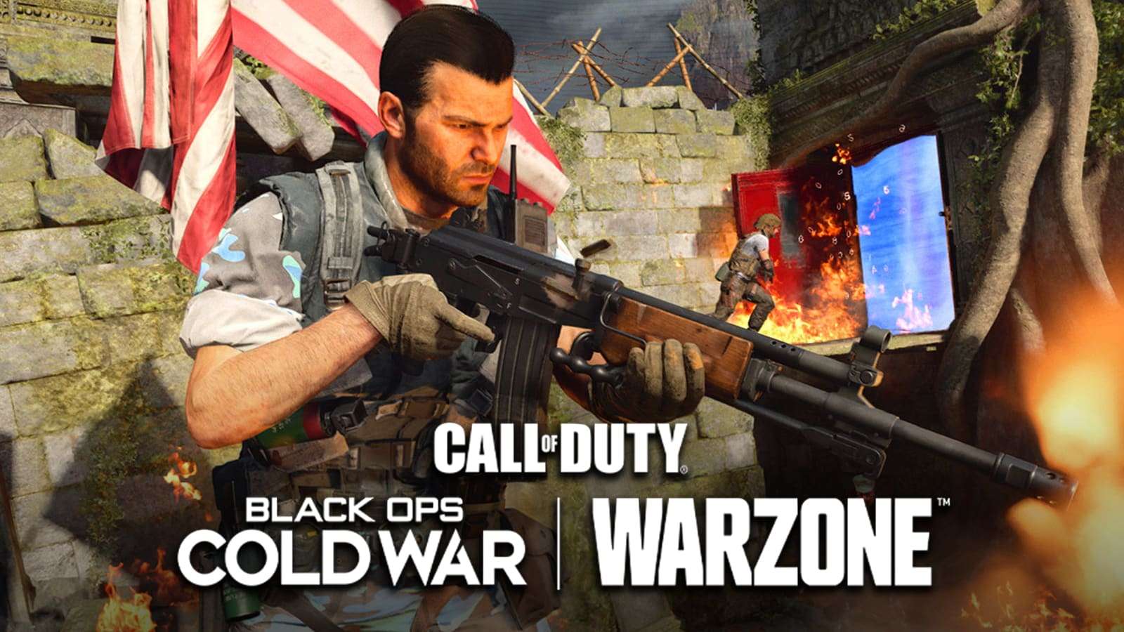 Warzone operator shooting new Grav assault rifle in Black Ops Cold War.