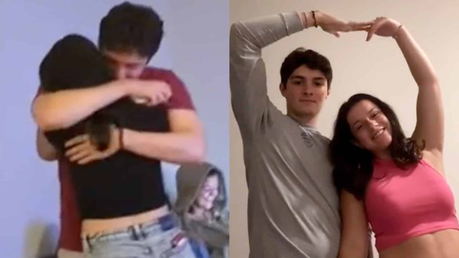 Couch guy hugs his girlfriend in viral TikTok video