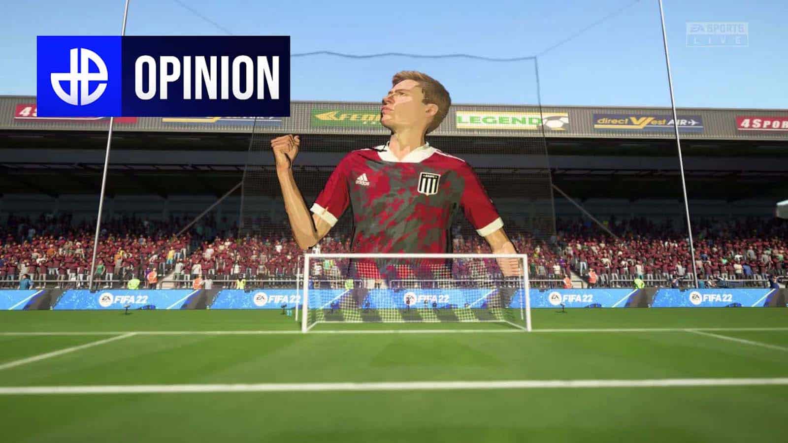 FIFA 22 career mode screenshot with opinion sticker