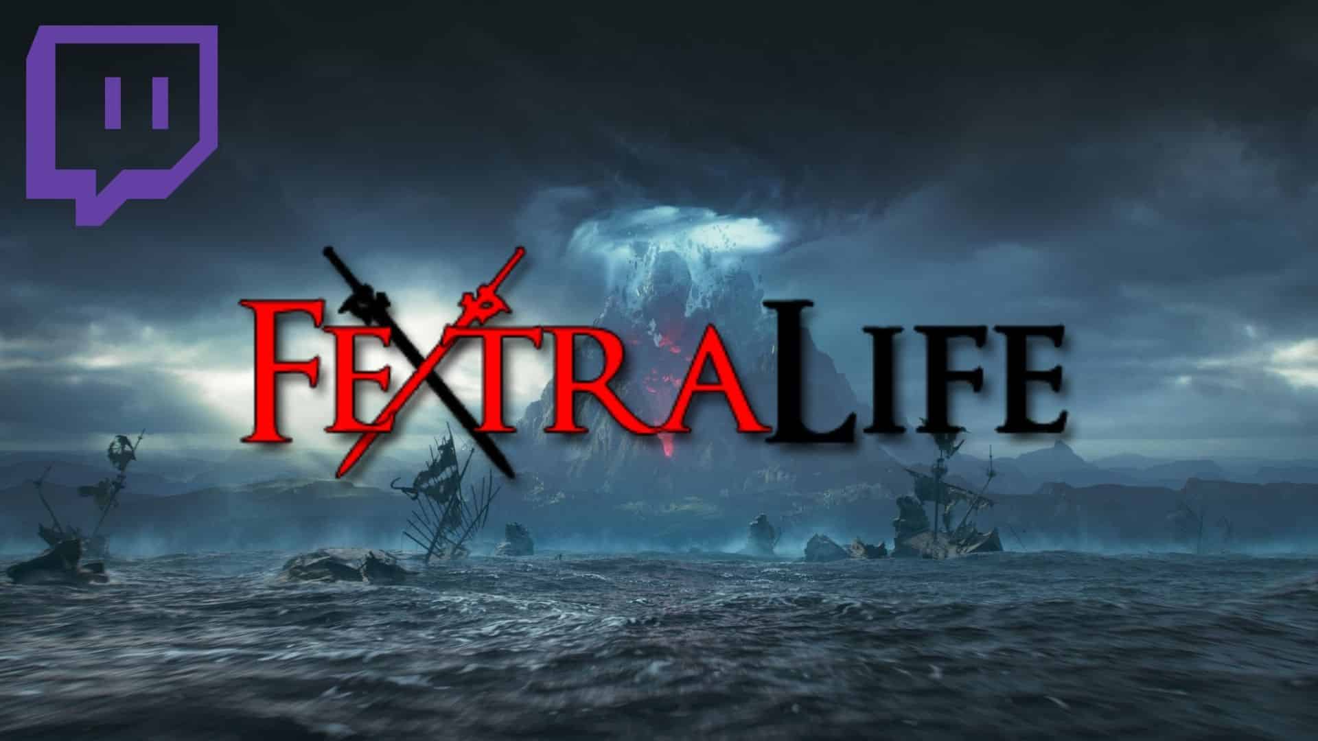 Fextralife logo on New World volcano