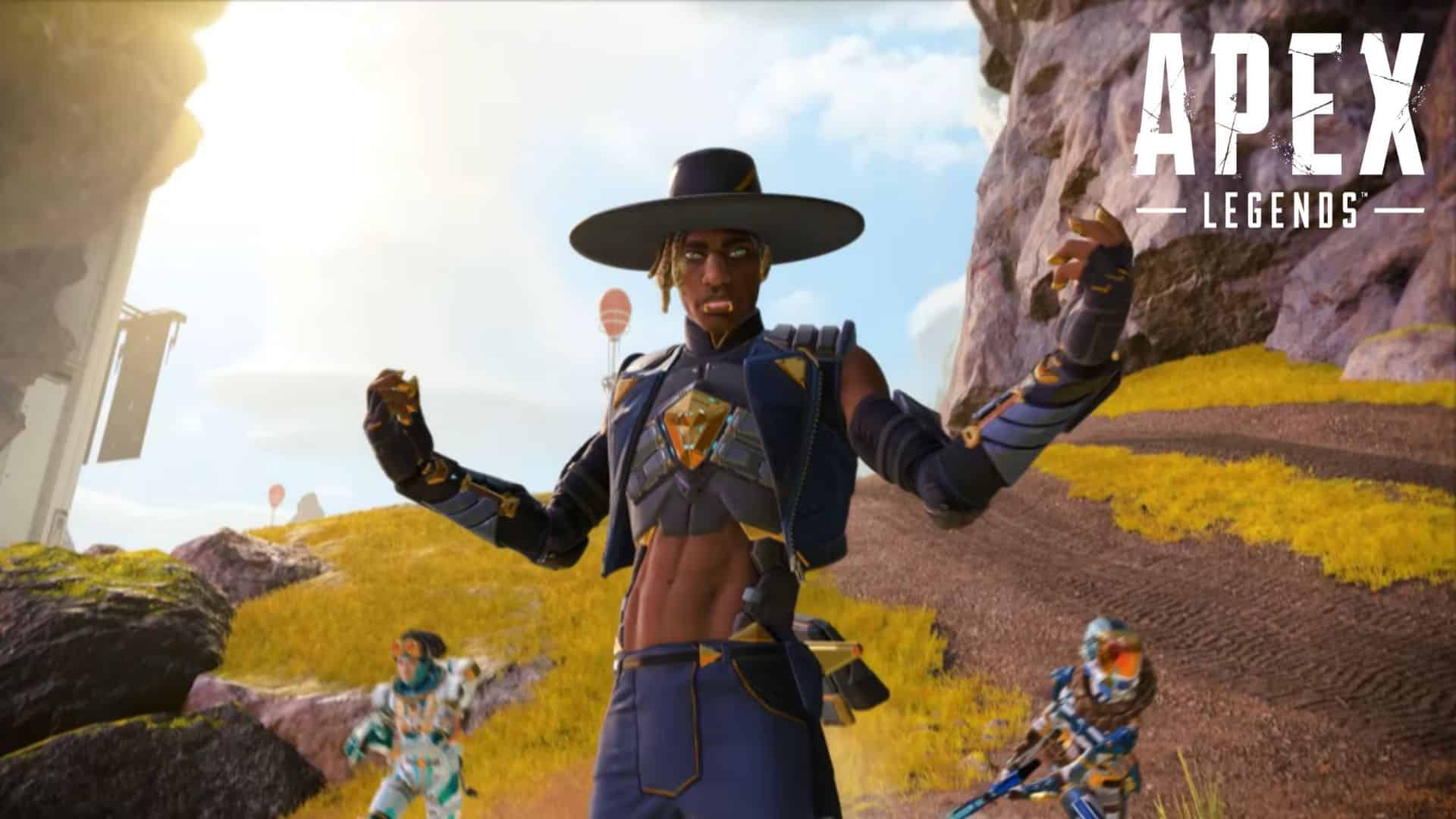 Apex Legends Seer character holding his arms up