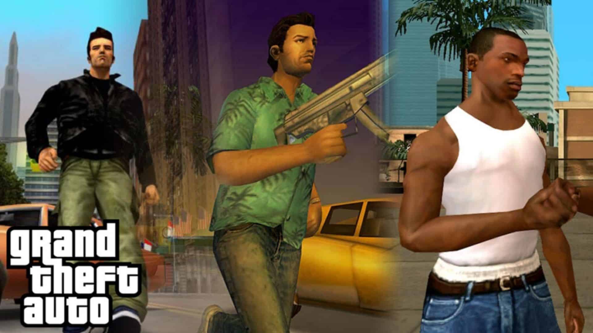 GTA trilogy characters running around