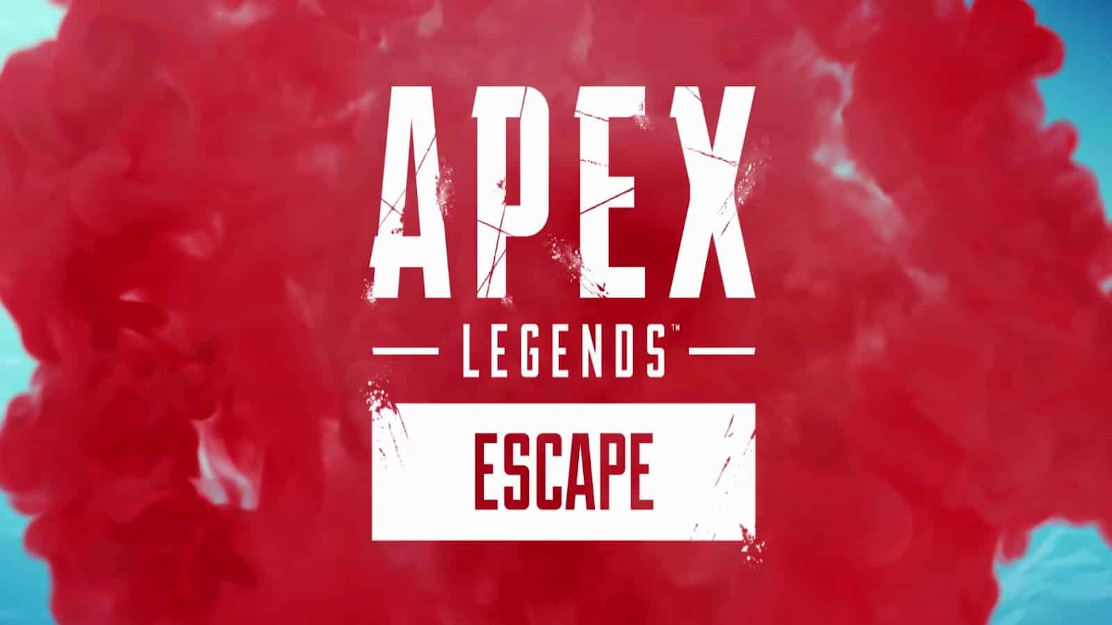 Blood in the water behind the Apex Legends Season 11 Escape logo peers through