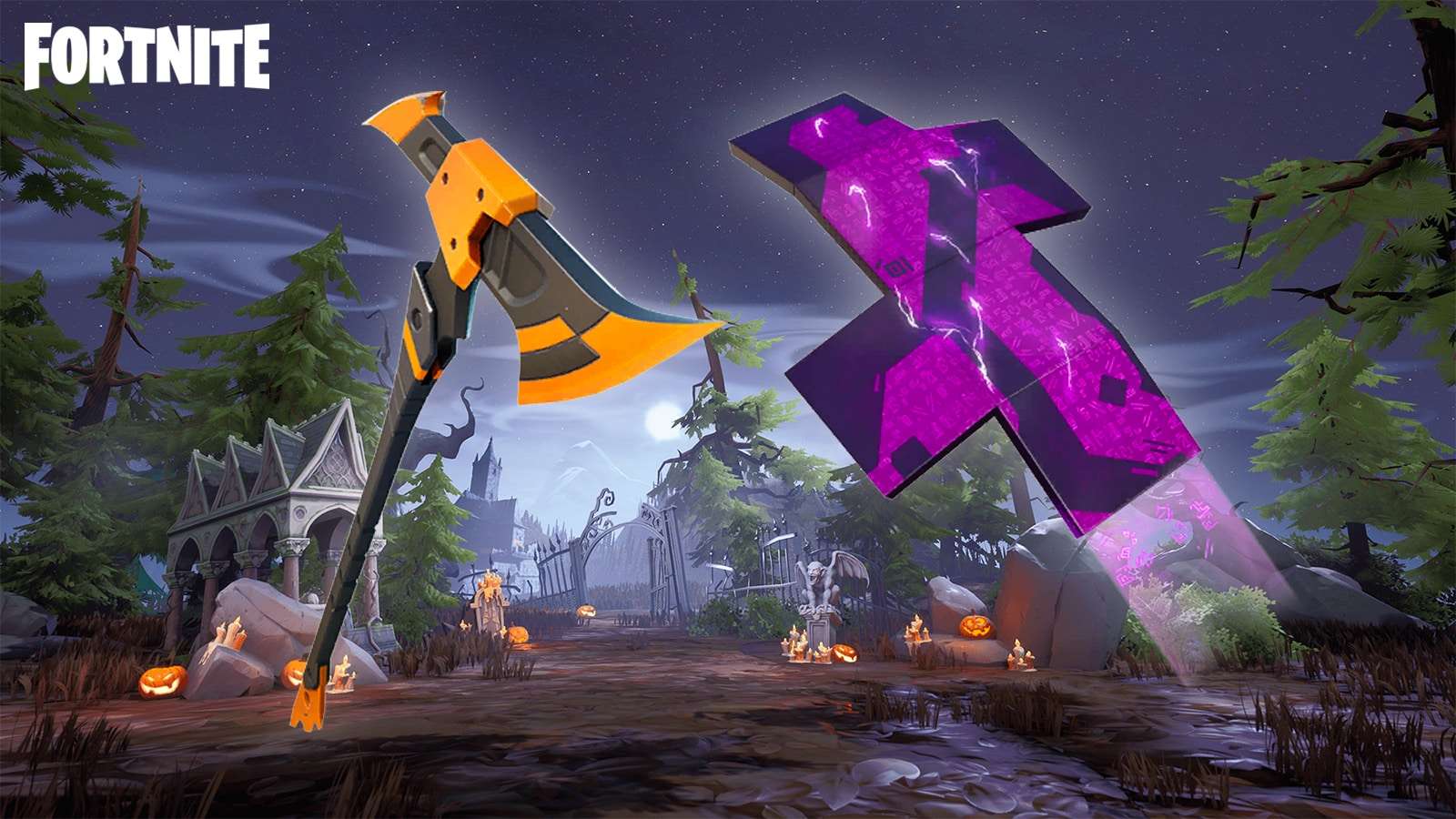 A pickaxe and glider as part of the Fortnitemares 2021 rewards