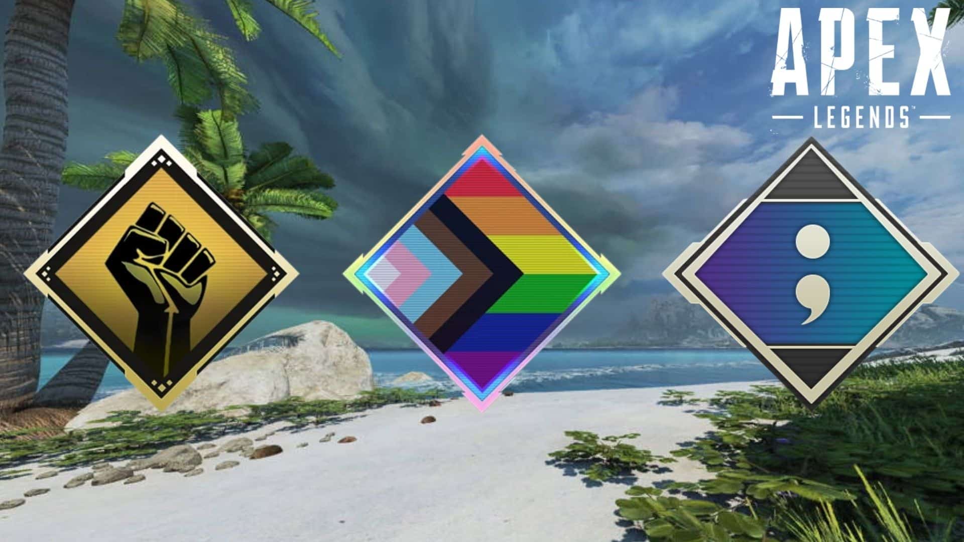 Apex Legends BLM, Pride and Suicide Awareness cosmetic badges