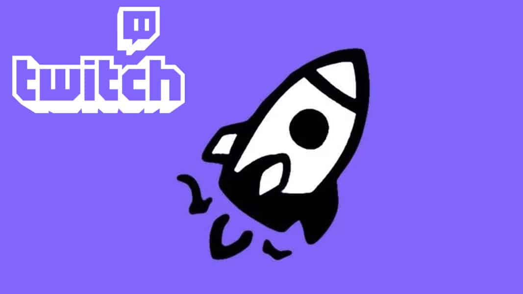 Twitch logo and rocket boost icon