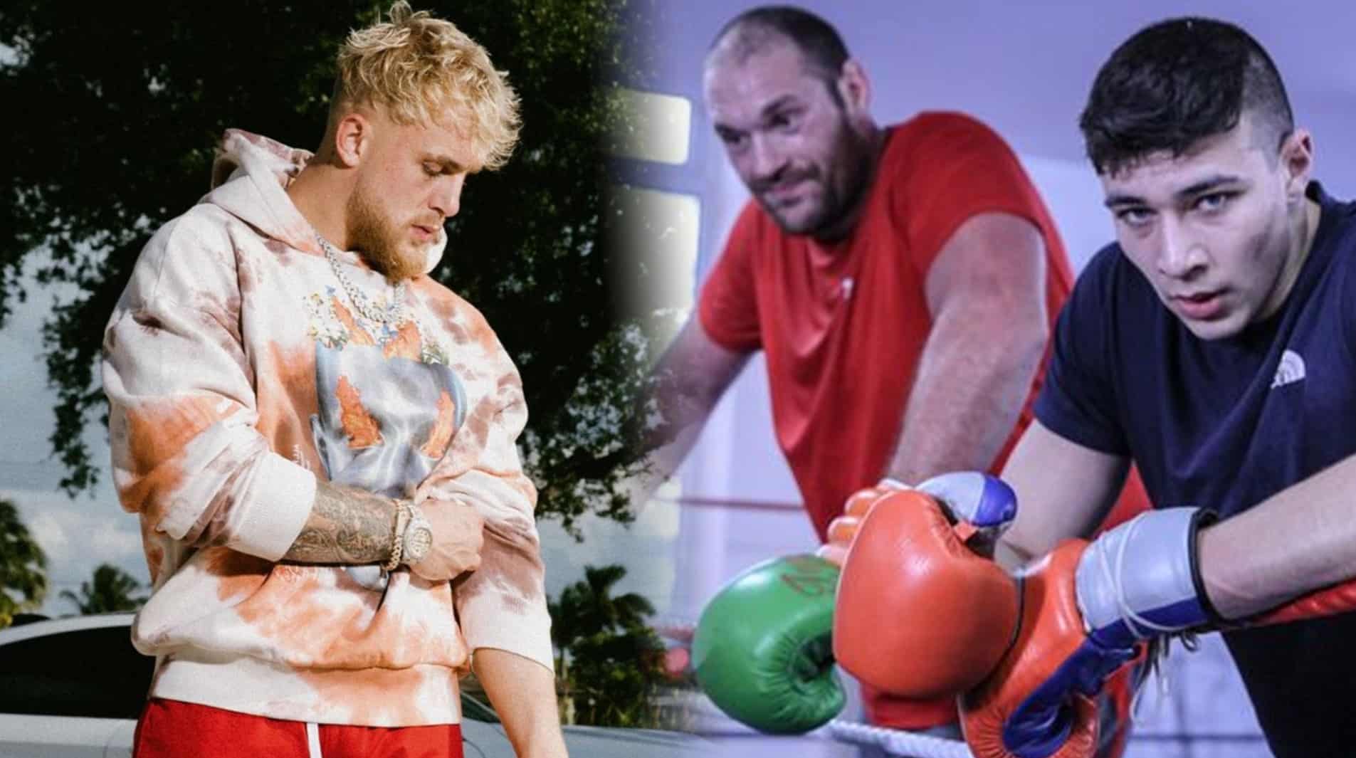 Tyson Fury with Tommy Fury and Jake Paul