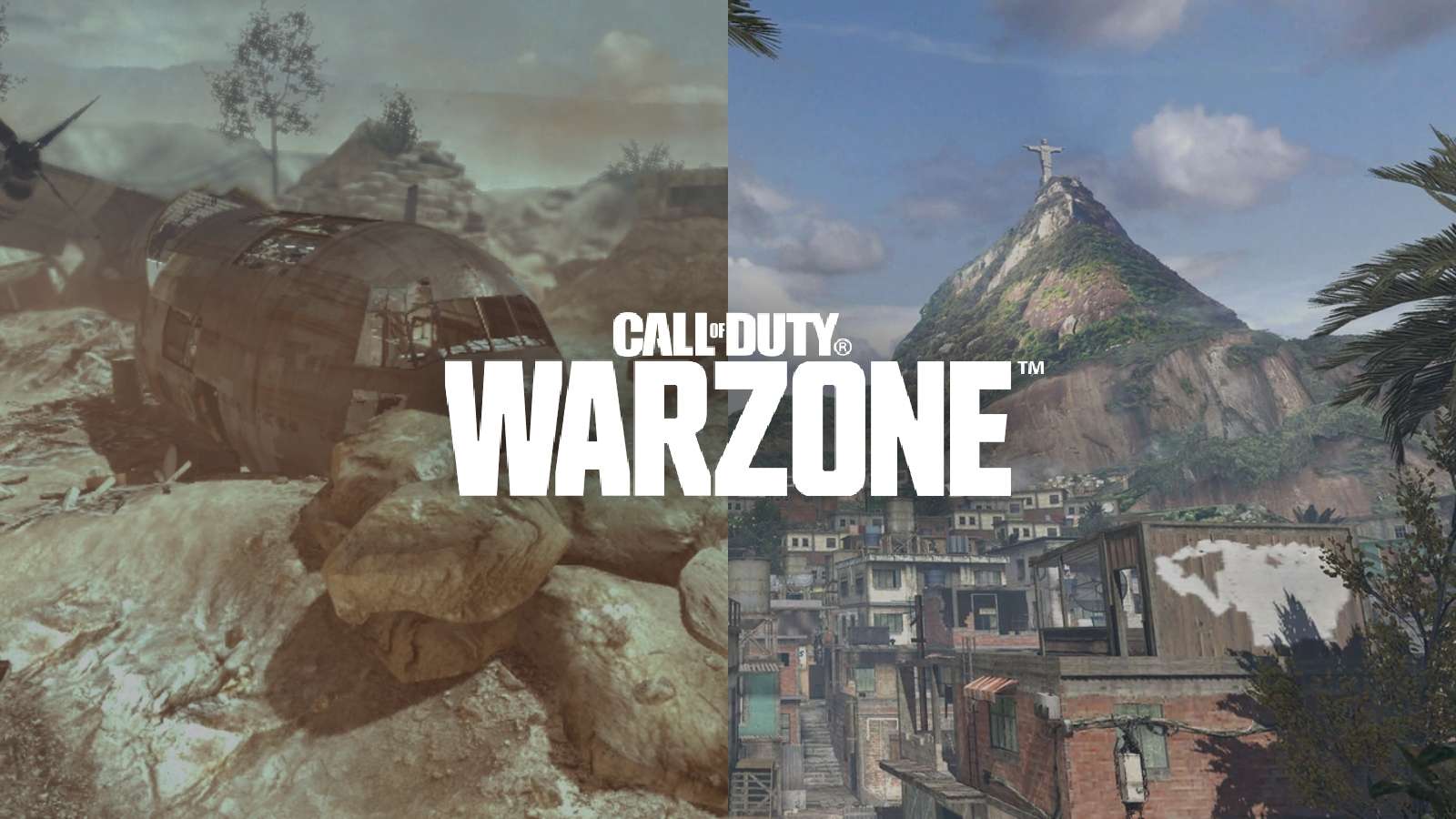 Warzone logo on Modern Warfare 2 maps Favela and Afghan
