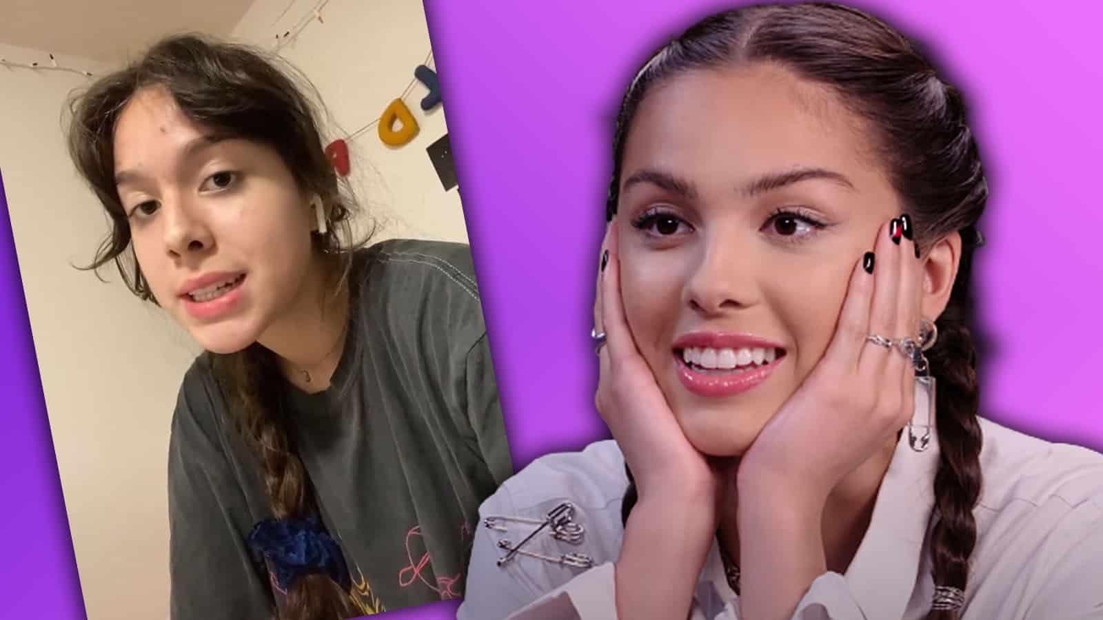 Olivia Rodrigo reacts to her viral TikTok lookalike