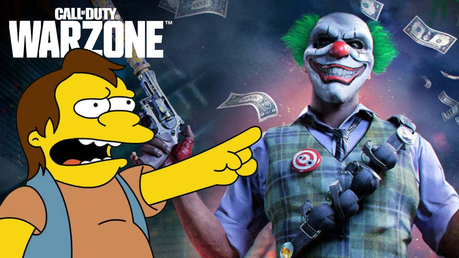 call of duty warzone clown simpsons laugh