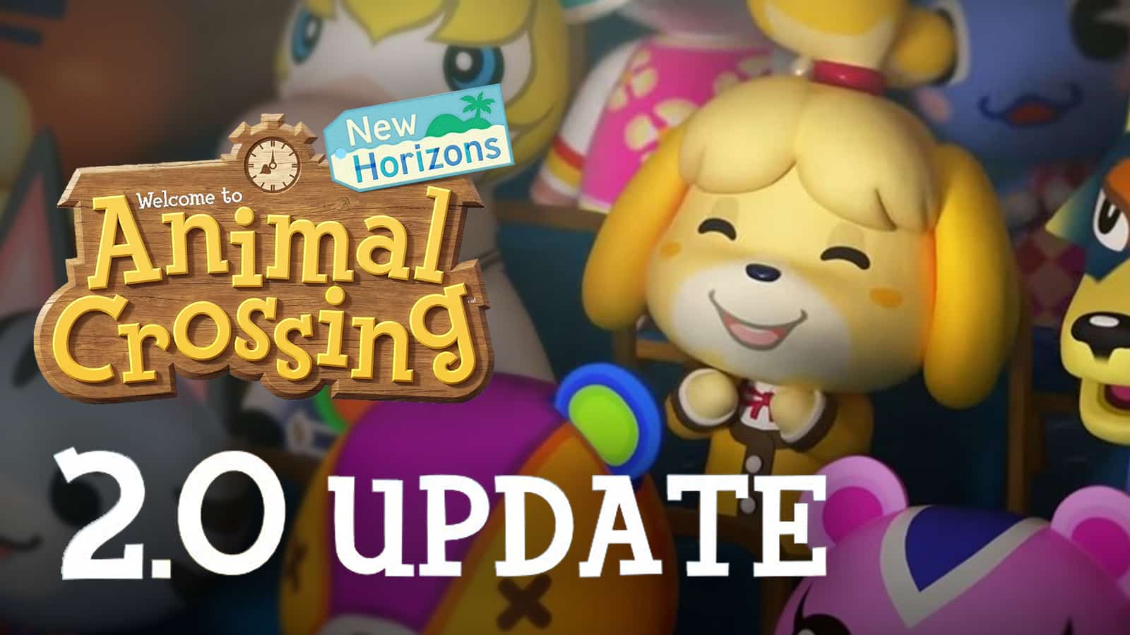 Isabelle celebrates Animal Crossing New Horizons