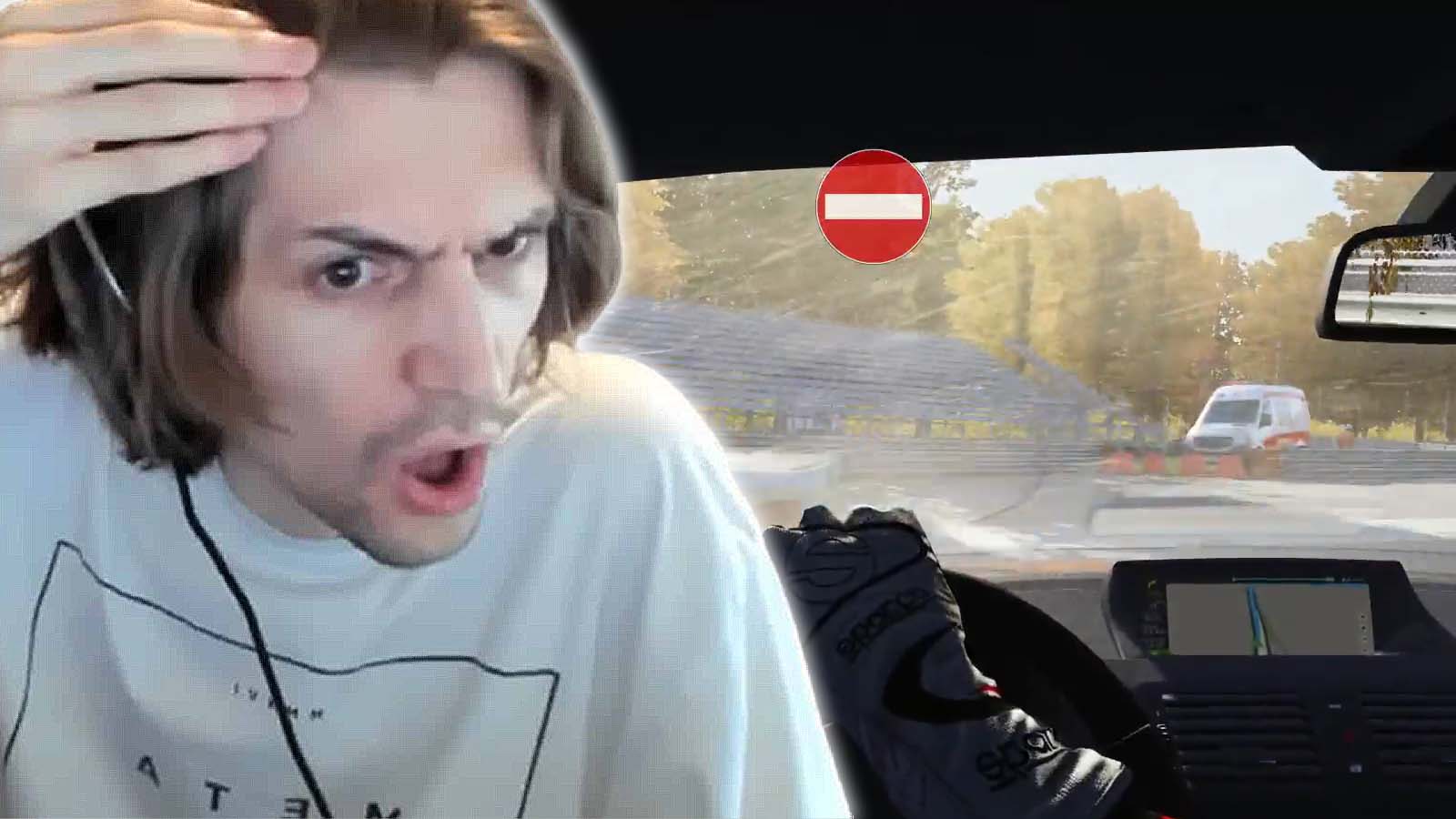 xQc angry about asseto corsa injuring finger