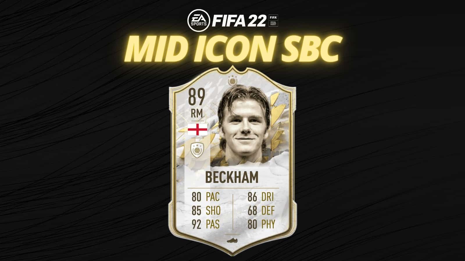 David Beckham Mid Icon SBC FIFA 22