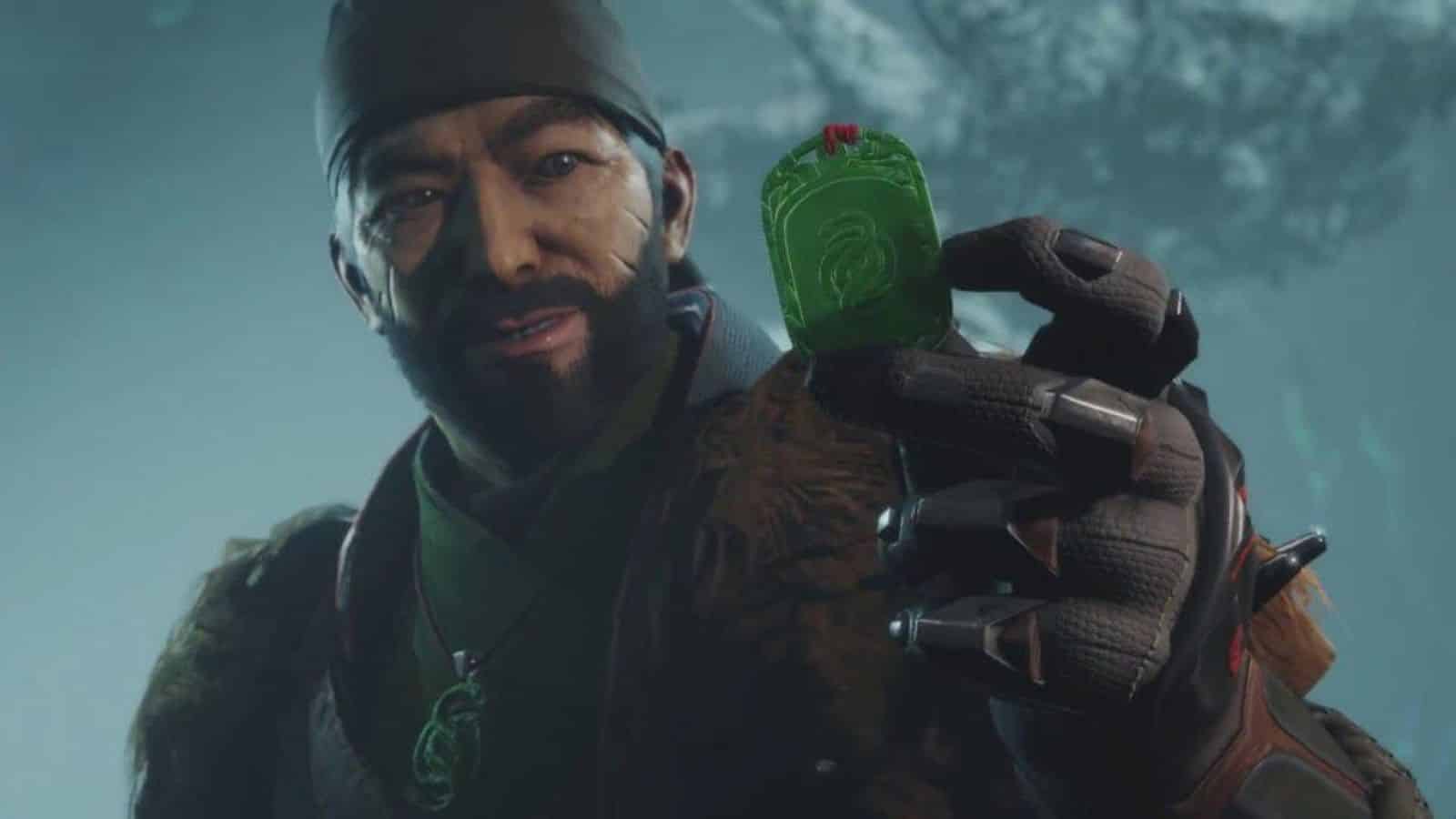 Destiny 2 screenshot showing The Drifter, the Gambit vendor