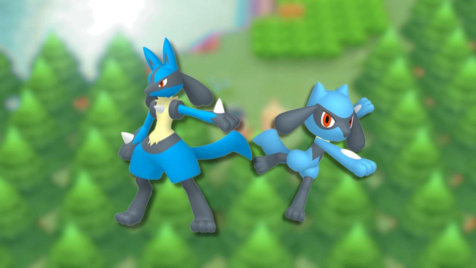 Riolu and Lucario from Pokemon BDSP.