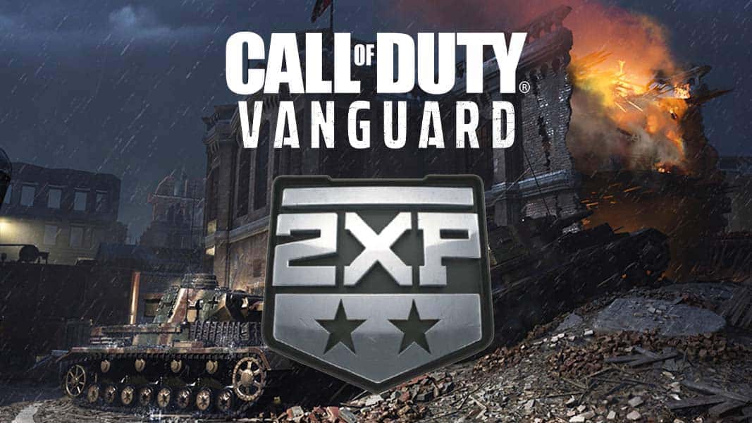 Vanguard background with double xp logo on top