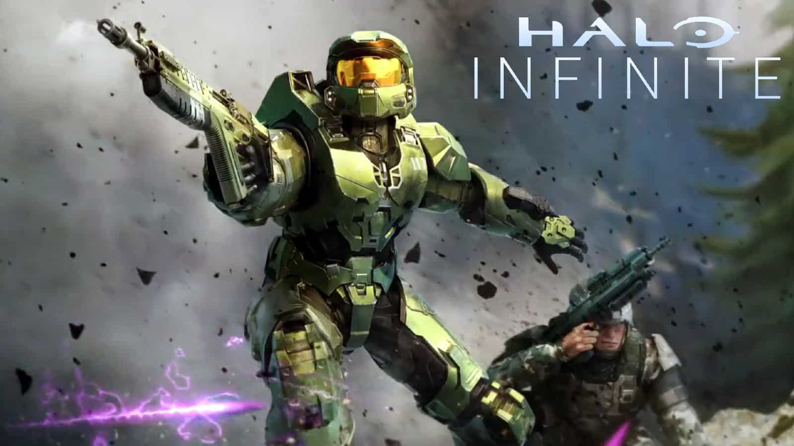 Halo Infinite's Master Chief leads the way against the Banished in Halo Infinite screenshot