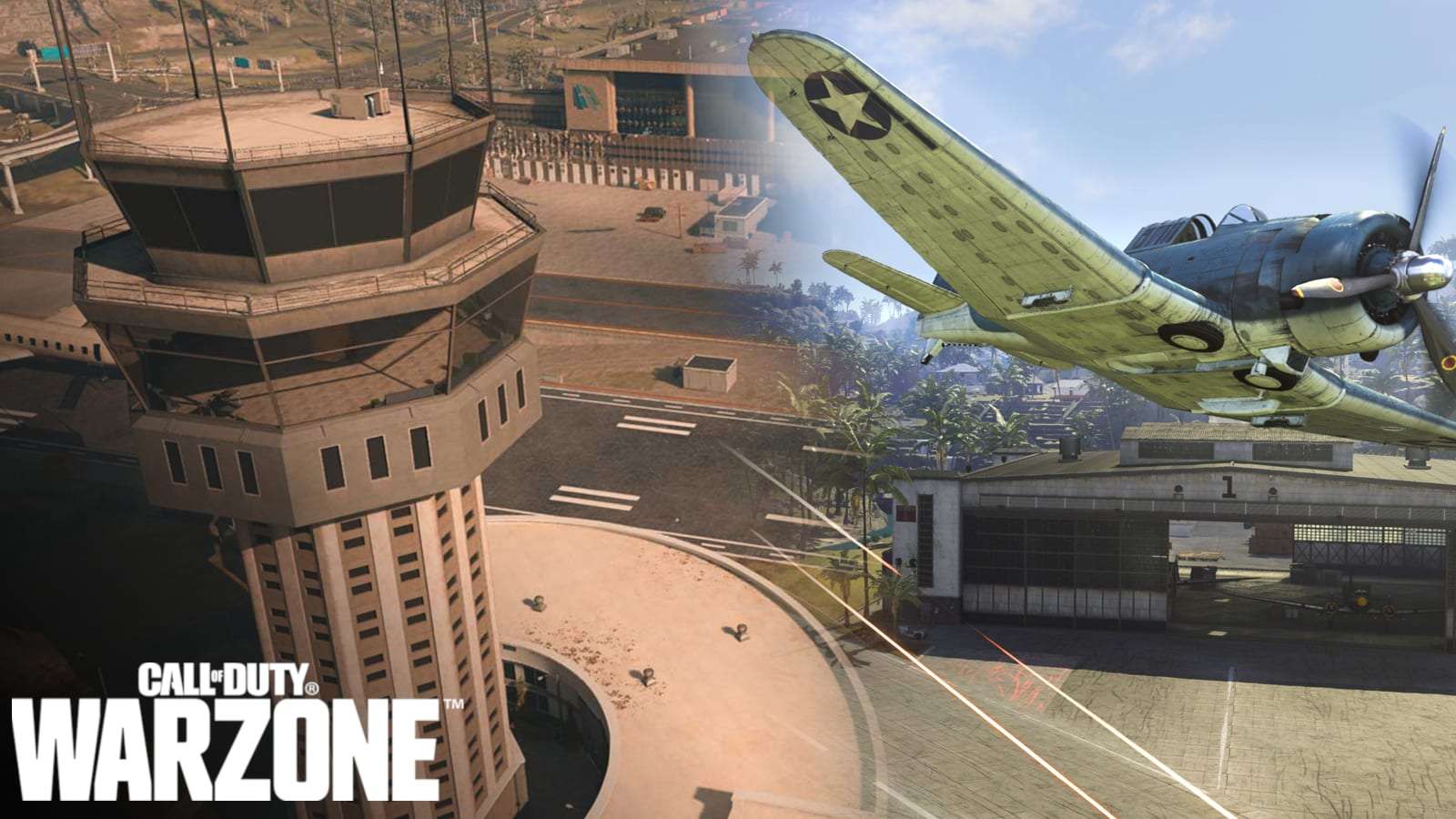 call of duty warzone pacific map airport tower atc plane