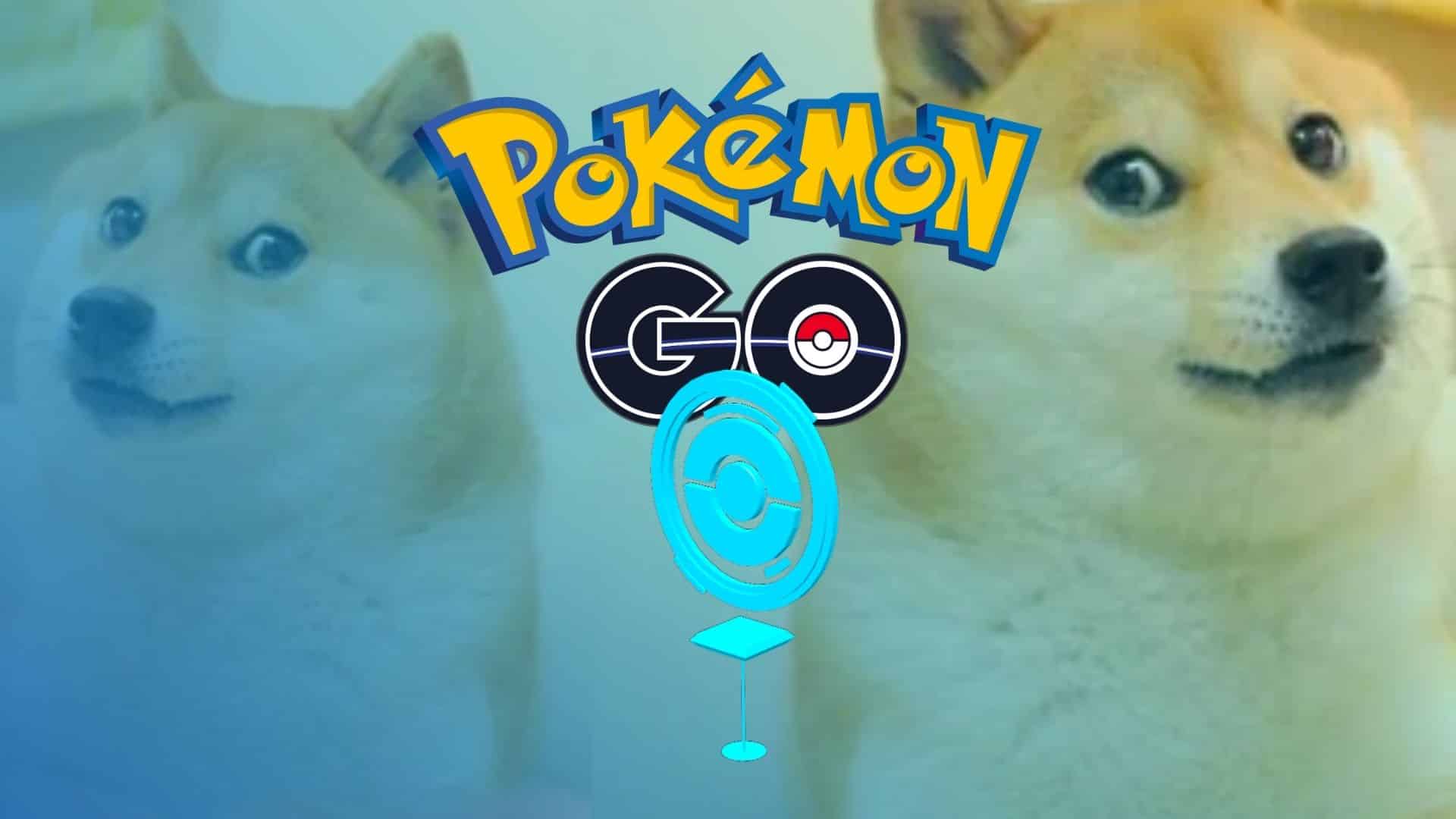 pokemon go pokestop with doge meme