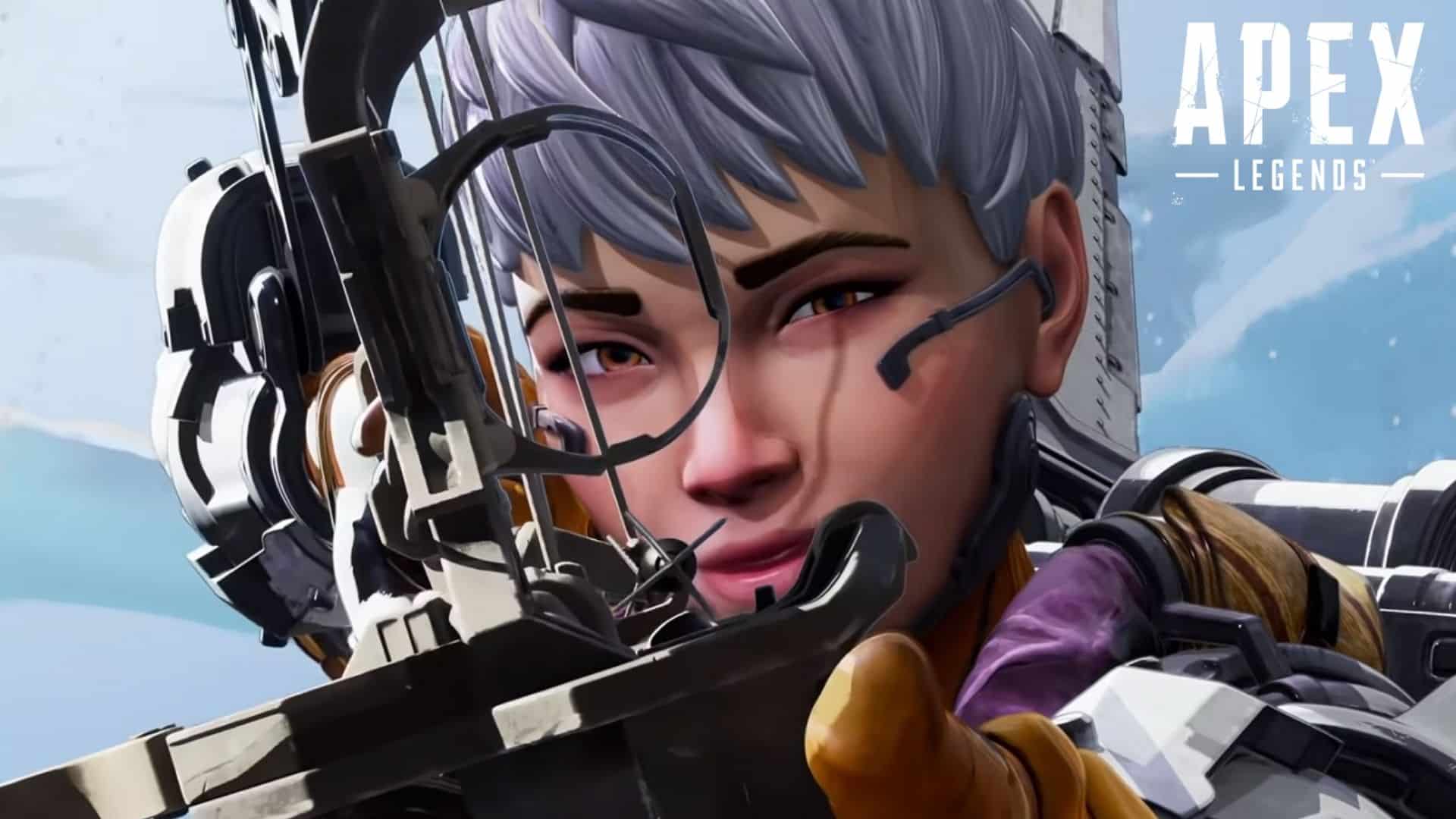 Valkyrie holding a bocek bow in apex legends