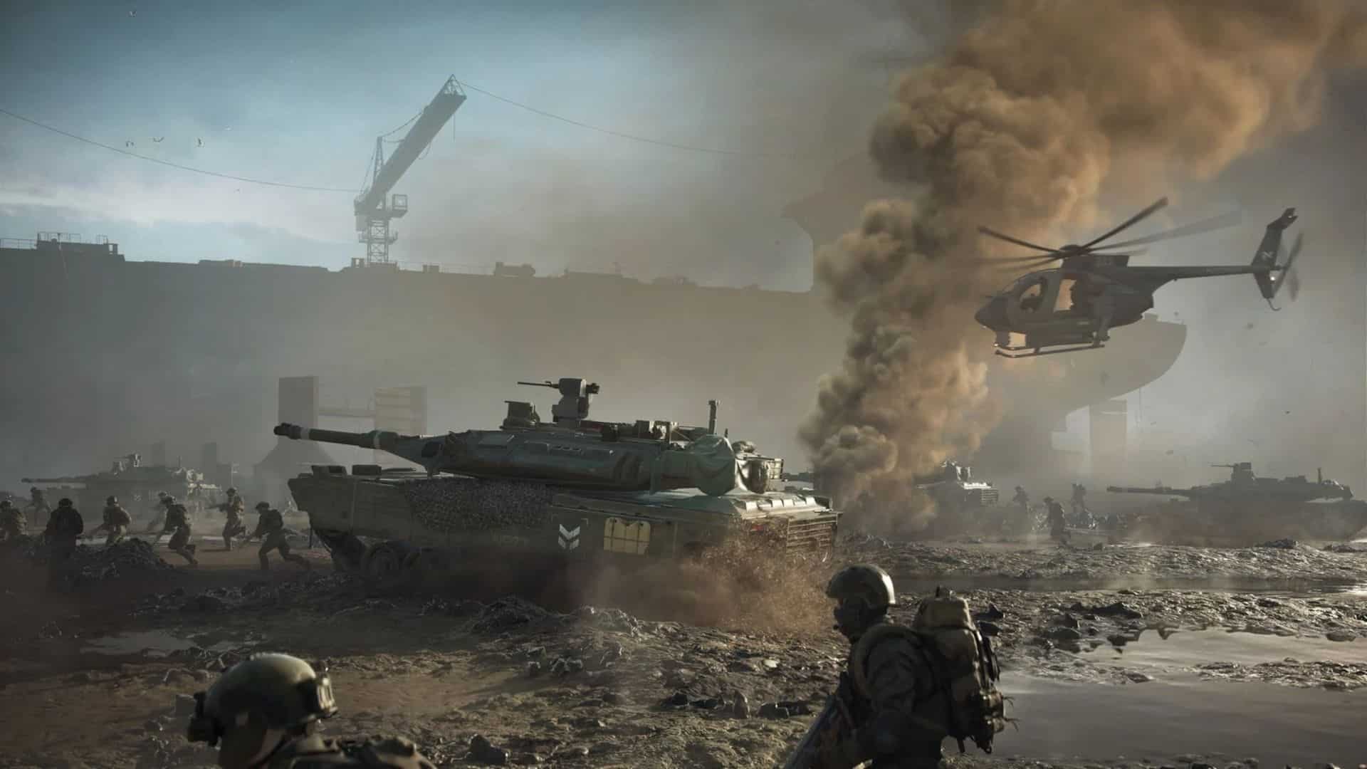 a tank in action in battlefield 2042