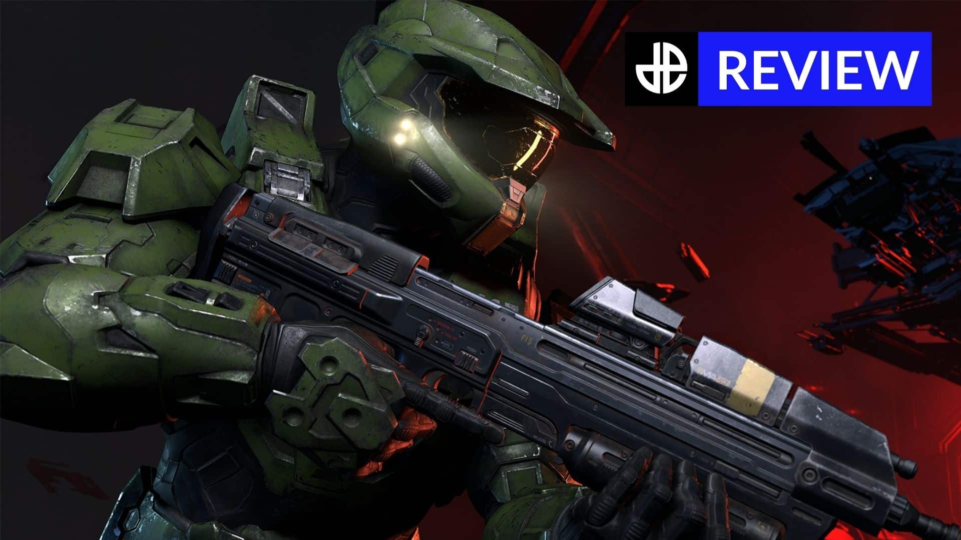 Halo Infinite review header image showing Master Chief
