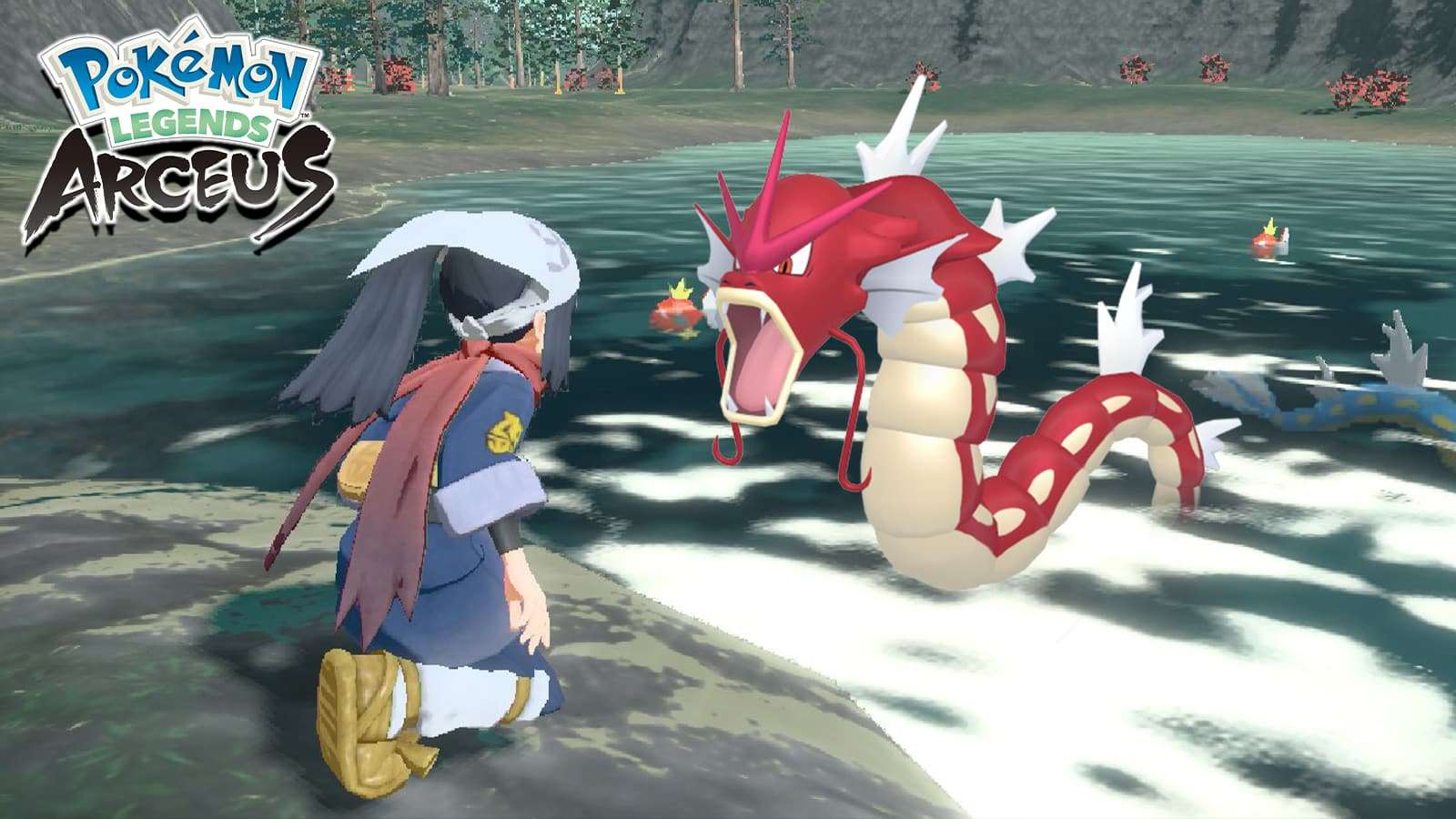 Pokemon Legends Arceus screenshot with Shiny Gyarados