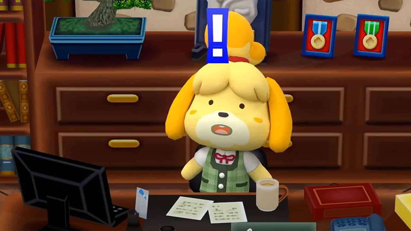 shocked isabelle in animal crossing