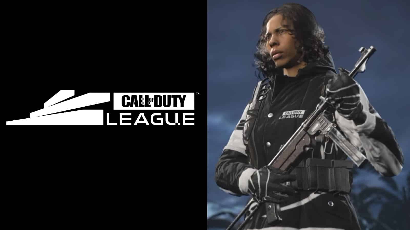 Call of Duty League logo with CoD Vanguard CDL skins